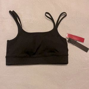 Carbon38 Ribbed Double Strap bra